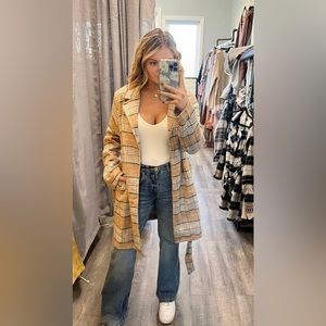 Just my type plaid print coat